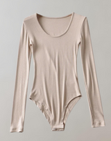 Marit - Bodysuit Langärmelige O-Ausschnitt