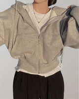 Zuzanna - Herbst Retro solide Farbe Reißverschluss