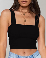 Olivia - Crop-Top Damen mit Ausschnitt