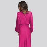 Nika - Midikleid aus Satin für Frauen