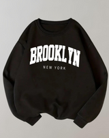 Mirna - Brooklyn Letter Print Sweatshirt