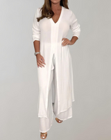 Wela - Langes Top mit elegantem hohem Schlitz