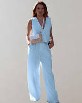 Teressa - Tank-Top und High-Waist-Hosen