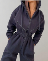 Gerda - Elegante Kapuzenpullover Jumpsuit