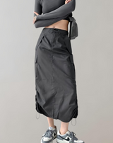 Femke - Midi Skirts Cargo Hipster
