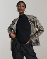 Maya - Fashion Solid Lederjacken