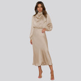 Nika - Midikleid aus Satin für Frauen