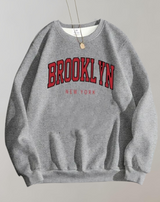 Mirna - Brooklyn Letter Print Sweatshirt