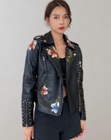 Margot – Bestickte Lederjacke