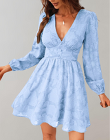 Claret - V-Ausschnitt Minikleid