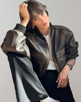 Maya - Fashion Solid Lederjacken