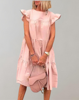 Gemma - Damen Rüschen-Sonnenkleid Elegant