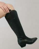 Bianca - Bestickte kniehohe Westernstiefel
