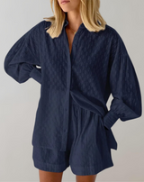 Badeth - Damen Homewear Jacquard-Stoff