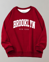 Mirna - Brooklyn Letter Print Sweatshirt