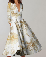 Pia - Loser Saum Langes Kleid