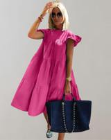 Gemma - Damen Rüschen-Sonnenkleid Elegant