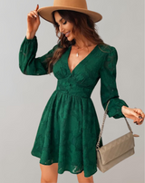 Claret - V-Ausschnitt Minikleid