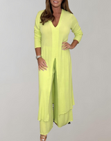 Wela - Langes Top mit elegantem hohem Schlitz