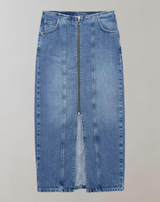 Melissa - Blauer Denim Rock Taschen