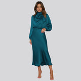 Nika - Midikleid aus Satin für Frauen