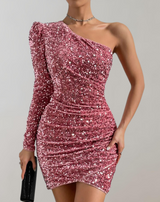 Xylia - Glitzerpailletten-Minikleid für Frauen