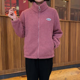 Caisa | Warme Teddyjacke mit Reißverschluss