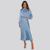 Nika - Midikleid aus Satin für Frauen