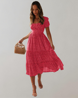 Helen - Sommerkleid für Frauen mit Blumendruck