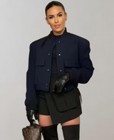 Simonne - Bomberjacke mit Taschen Vintage