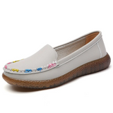 Joan – drahtgewebte Leder-Loafer mit flacher Sohle