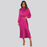 Nika - Midikleid aus Satin für Frauen
