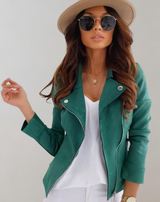 Mila - Schlanke kurze Jacke mit Reißverschluss