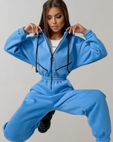 Gerda - Elegante Kapuzenpullover Jumpsuit