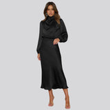 Nika - Midikleid aus Satin für Frauen
