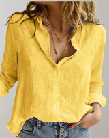 Addison - Freizeit Weiß Gelb Hemden