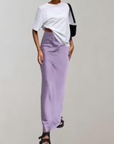 Isa - Elegante Satin Schwarz Trompete