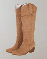 Bianca - Bestickte kniehohe Westernstiefel
