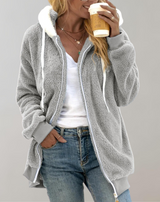 Tatjana - Women Plush Fleece Hooded Coat