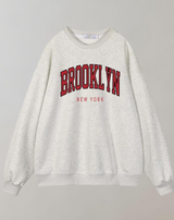 Mirna - Brooklyn Letter Print Sweatshirt