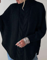 Asha - Übergroßer Rollkragen Strickpullover Sweater