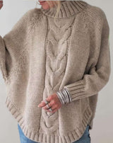 Asha - Übergroßer Rollkragen Strickpullover Sweater
