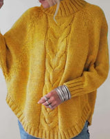 Asha - Übergroßer Rollkragen Strickpullover Sweater