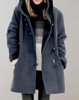 Aster - Lange und übergroße Jacke für Damen mit Innenimitat jacke