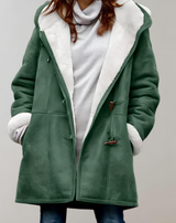 Aster - Lange und übergroße Jacke für Damen mit Innenimitat jacke