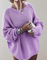 Fiona - Übergroßer langer Strickpullover