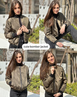 Stilvolles Klassisches Bomberjack mit Praktischen Taschen für Damen