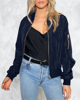 Stilvolles Klassisches Bomberjack mit Praktischen Taschen für Damen