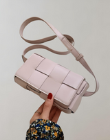 Xia - Geblockte Umhängetasche Vegan Leder Damen | Geflochtene Tasche Frauen