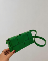 Xia - Geblockte Umhängetasche Vegan Leder Damen | Geflochtene Tasche Frauen